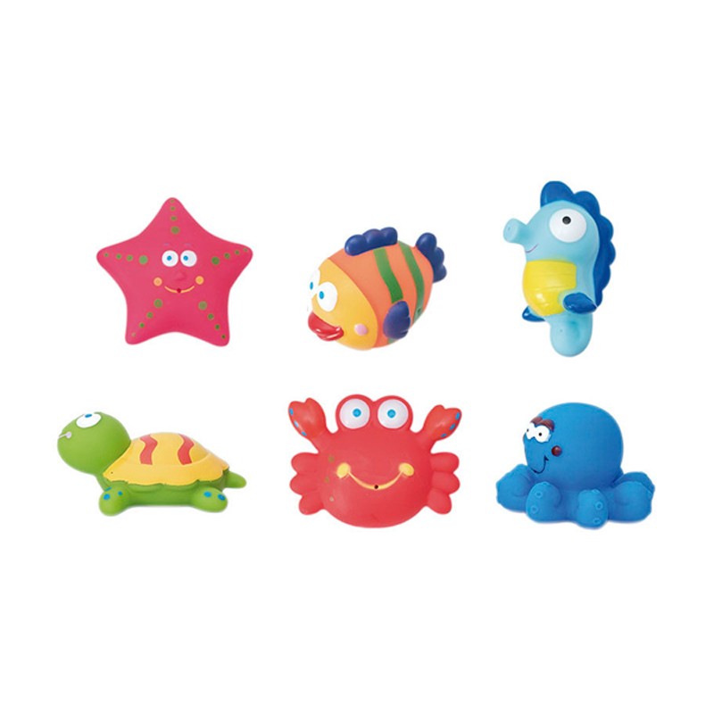 Set de 6 Juguetes de Baño Olmitos Animales Marinos