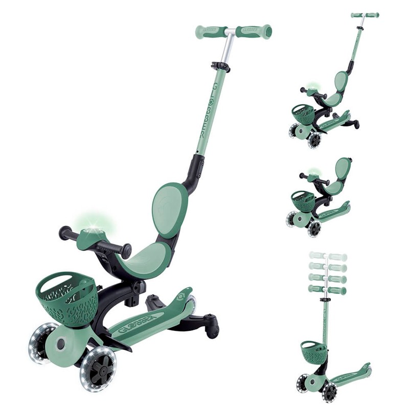 Patinete Globber Go Up Baby Luces 360 oliva