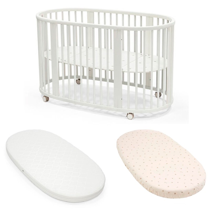 Pack Ahorro Cuna Stokke Sleepi V3 + Colchón + Sábana