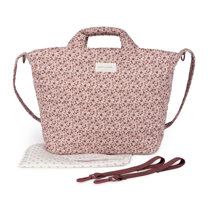Bolsa Canastilla Pasito a Pasito Cherry Flores