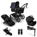 Bugaboo Fox 5 Renew Trio Preto Índigo Azul Preto