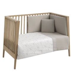 Conjunto 2 Pcs.F.Nordic Crib 60 abeto bege 100x140x3 cm