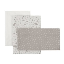 Folha de Berço 3 Peças (Berço 60) 60X120X1 cm Abeto Bege