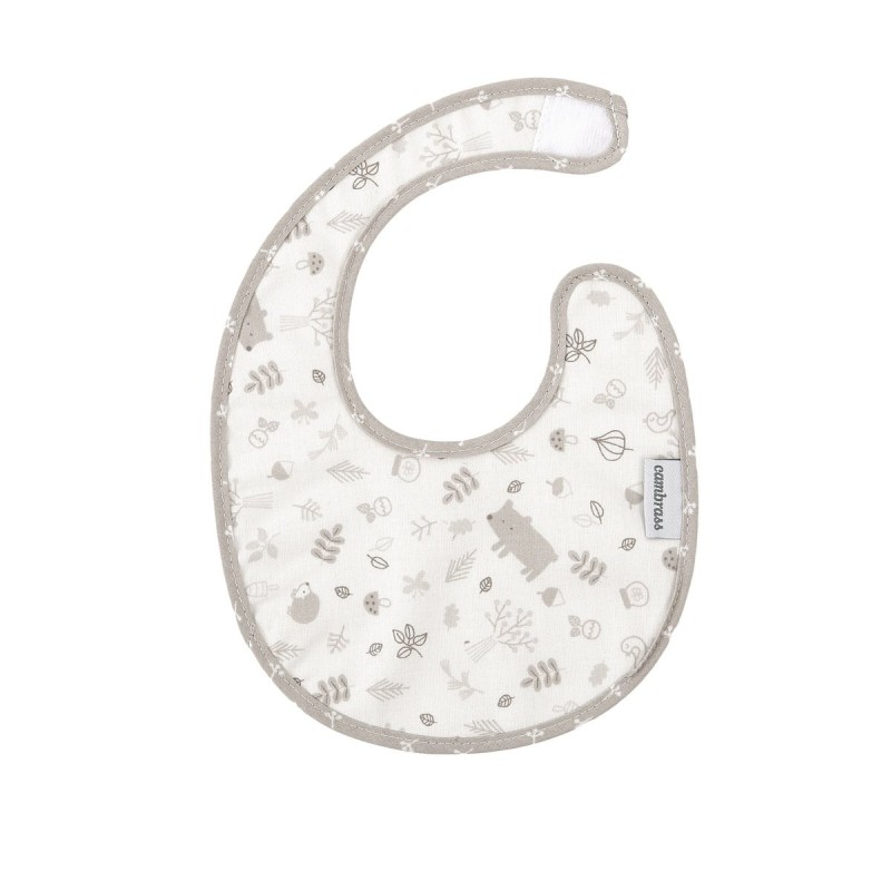 Babete redondo com velcro abeto bege 16X19X1 cm