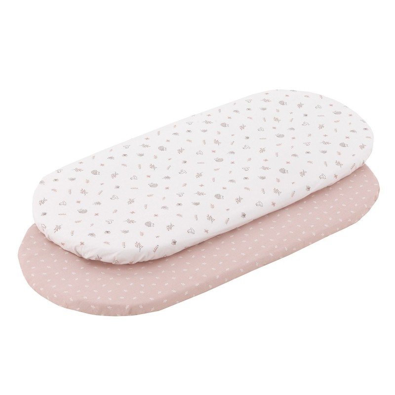Bajera Moises/Carro Pack 2 Ud. 35X80X7 Cm Calma Rosa