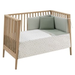 Jgo 2 Pcs.Colcha I-V. Cuna 60 Cambrass Calma Verde 60X120X3 Cm