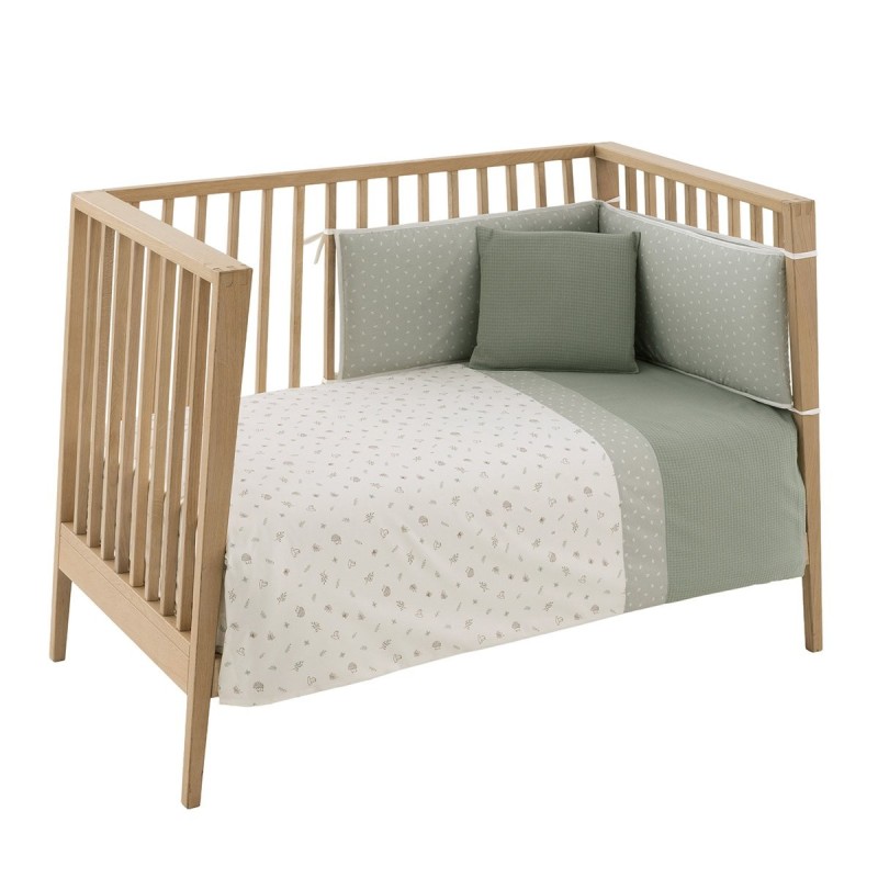 Conjunto de 2 Pcs.F.Nordic Crib 60 CAMBRASS Calma Green 100X140X3 cm
