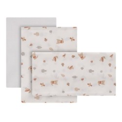 Folha de berço 3 peças (berço 60) 60X120X1 cm CAMBRASS bege Senda