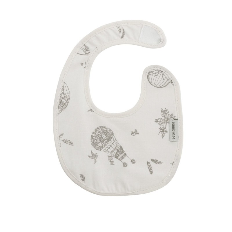 Babete redondo com velcro CAMBRASS globo cru 16X19X1 cm