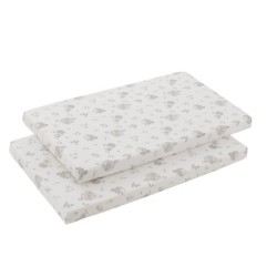 Mini embalagem de lençóis para berço 2 Uds. 50X90X12 Cm CAMBRASS Globe Raw