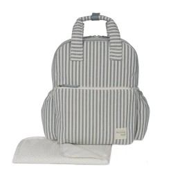 Mochila de Walking Mum às riscas de praline