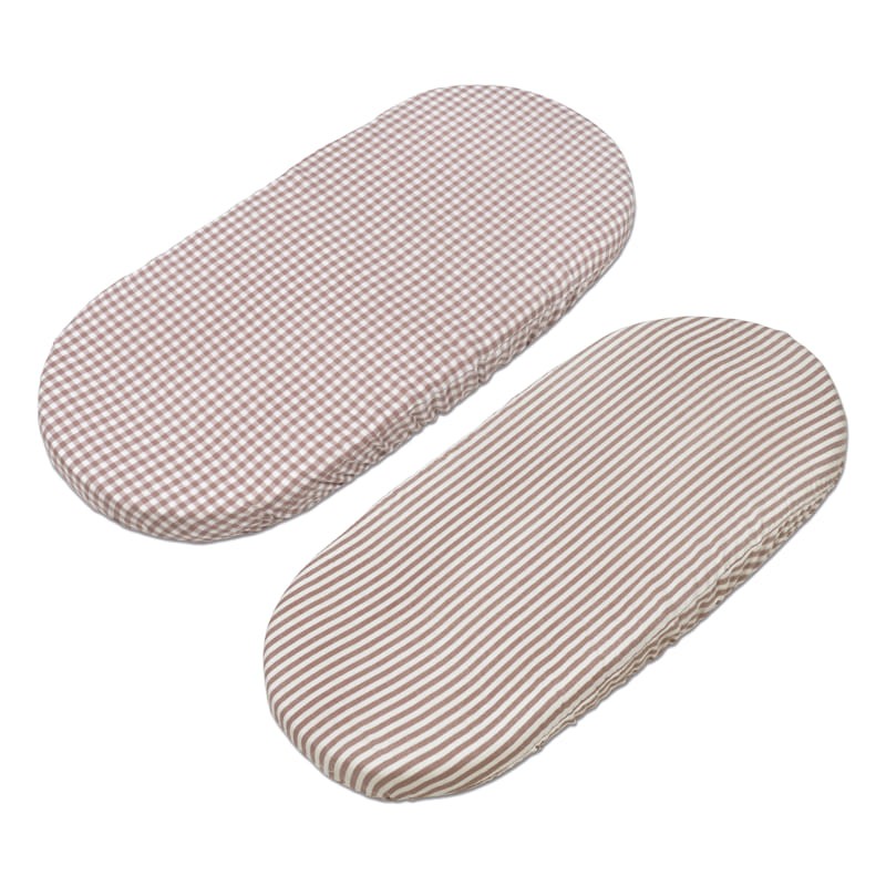 Set 2 Sábanas Bajeras de Capazo Walking Mum Praliné