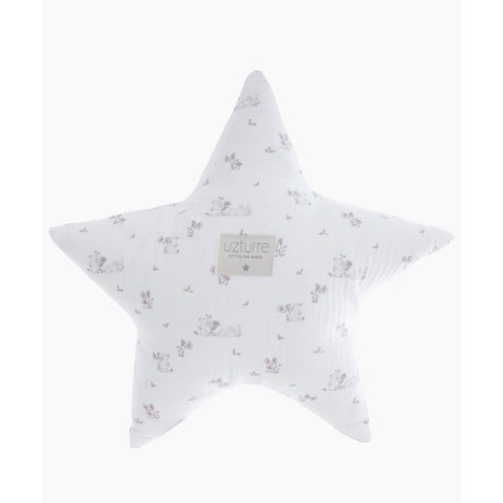 Cojín Decorativo Estrella Uzturre Pablo rosa empolvado