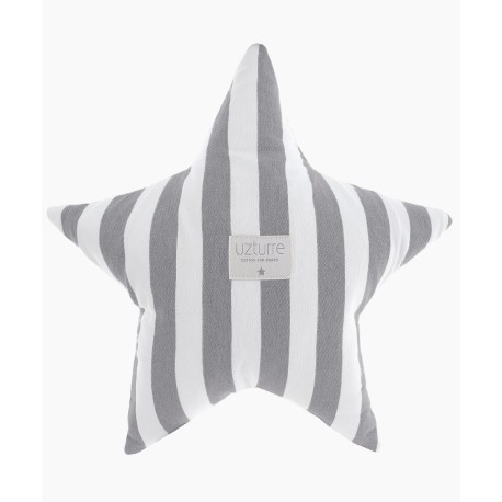 Almofada decorativa de antracite com riscas de estrela Uzturre