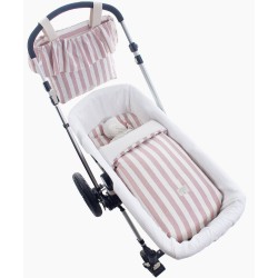 Saco de Capazo Uzturre Raya rosa empolvado y beige