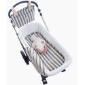 Lençol Embaixo Carrycot + Risca de Musselina Uzturre Antracite