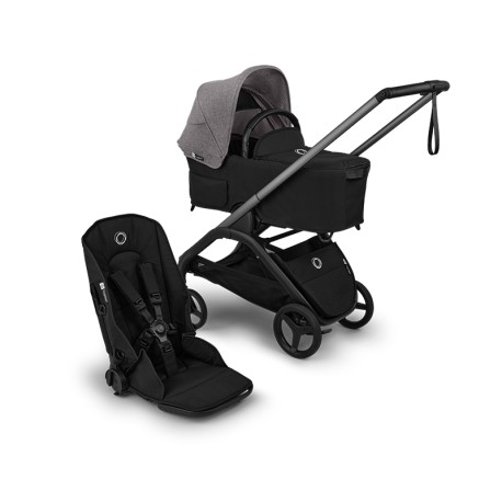 Bugaboo Dragonfly Plus, preto cinzento grafite