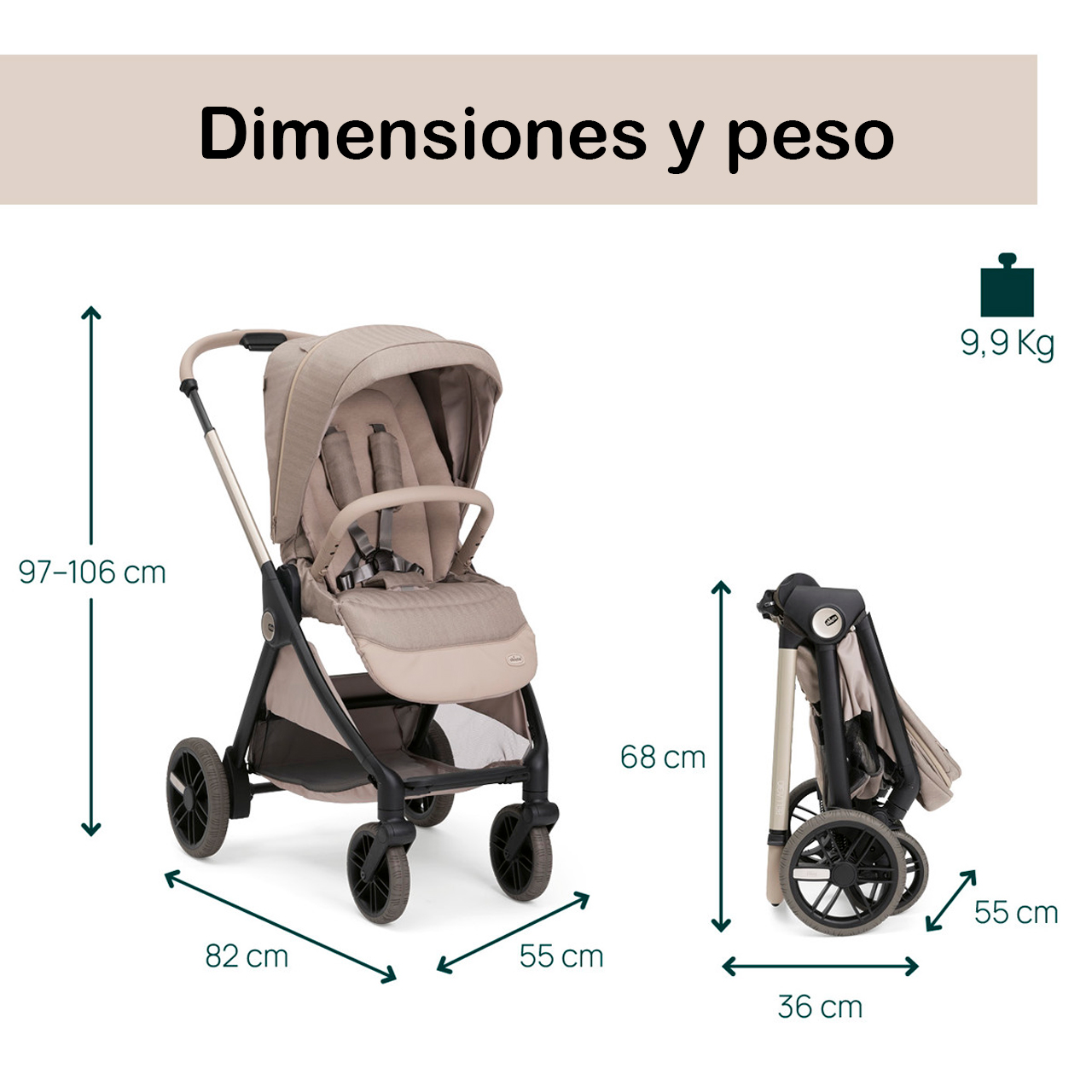 chicco bellagio primo dimensiones y peso